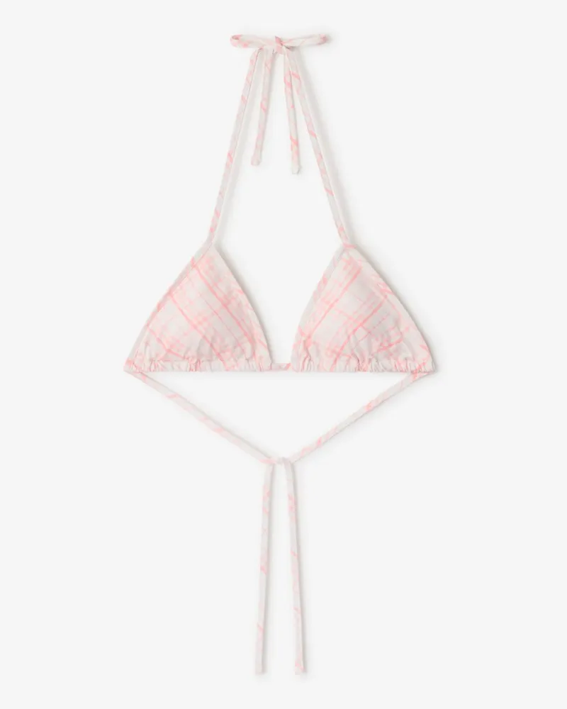 Burberry Bikinioberteil in Check Altrosa