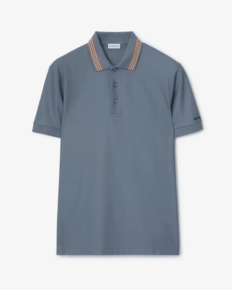 Burberry Baumwoll-Poloshirt Carbonblau