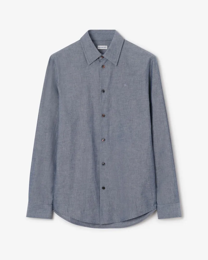 Burberry Klassisches Baumwollmisch-Hemd , Size Bright
