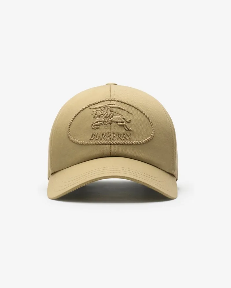 Burberry Gabardine-Basecap mit Knight Stamp Hamper