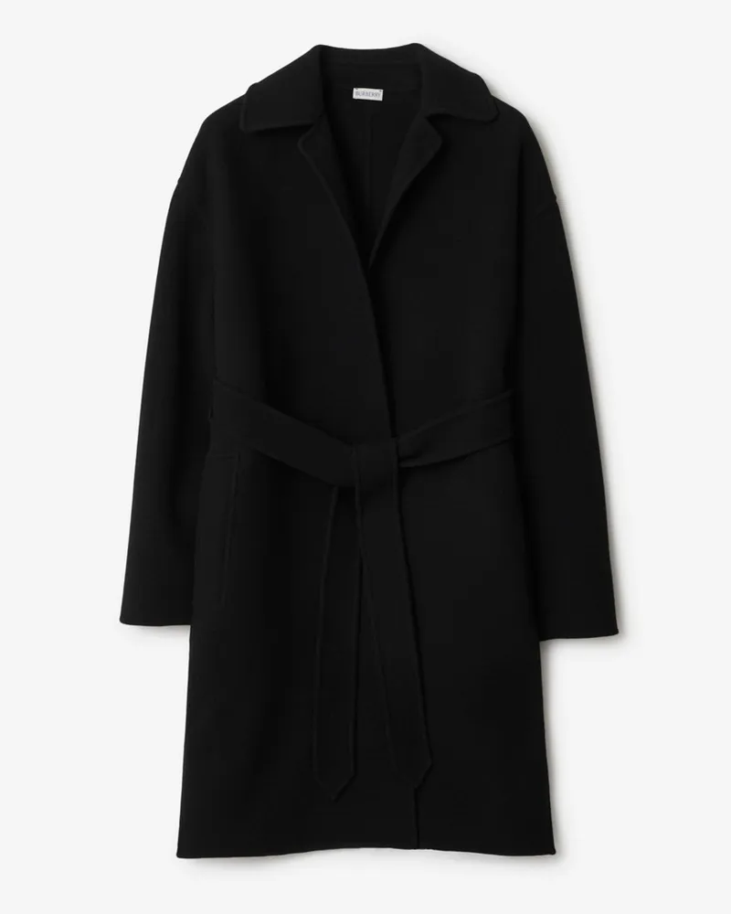 Burberry Wickelmantel aus Kaschmir Schwarz