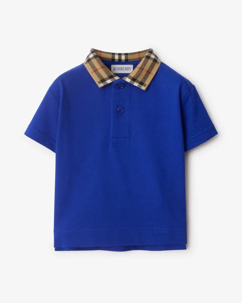 Burberry Baumwoll-Poloshirt mit Check-Kragen Knight