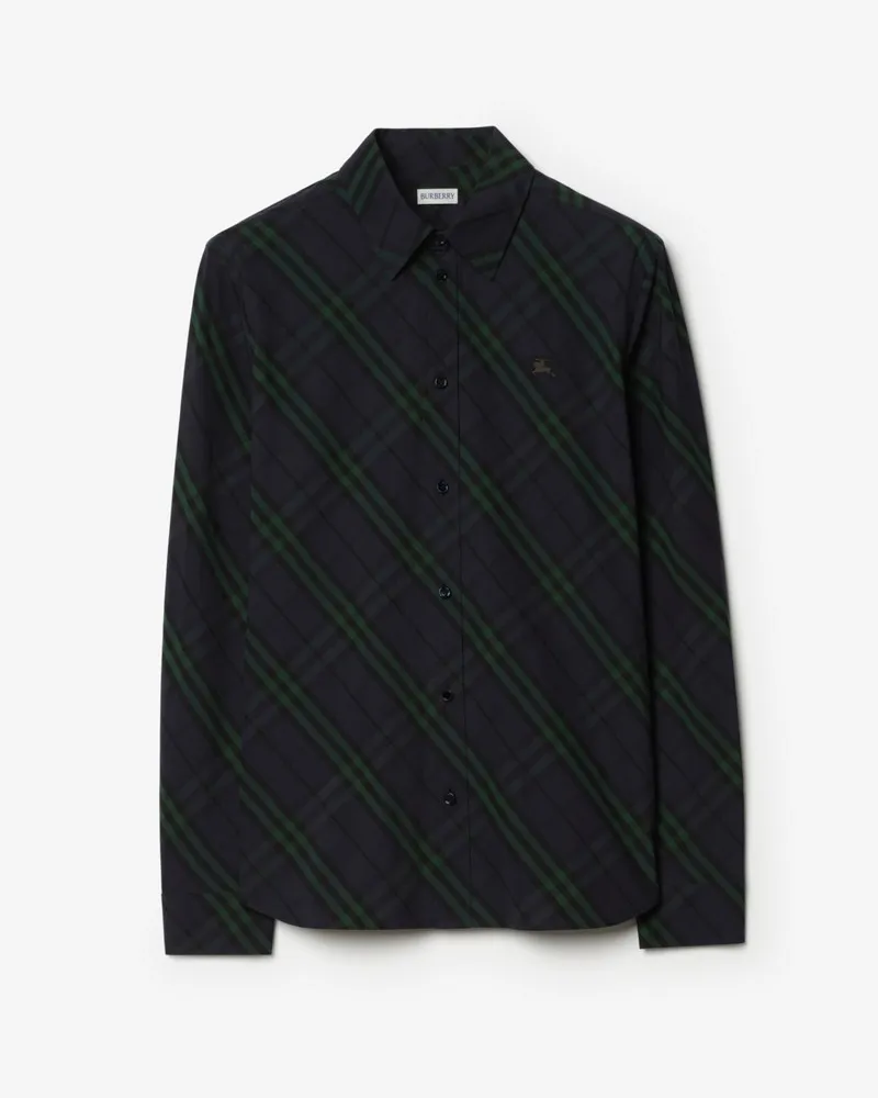 Burberry Klassisches Baumwollhemd in Check , Size Black
