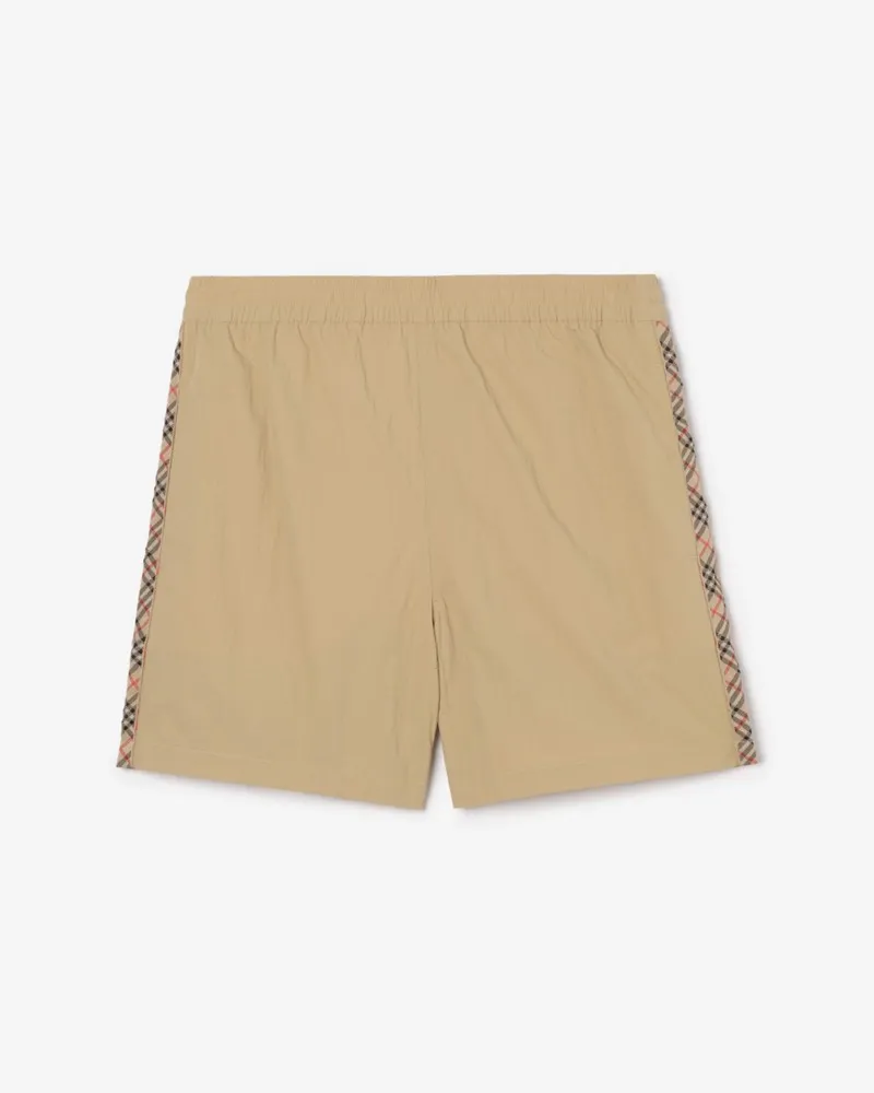 Burberry Schwimmshorts mit Check-Besatz , Size Beige-beige