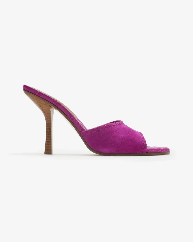 Burberry Mules „Cabana“ aus Veloursleder Urchin