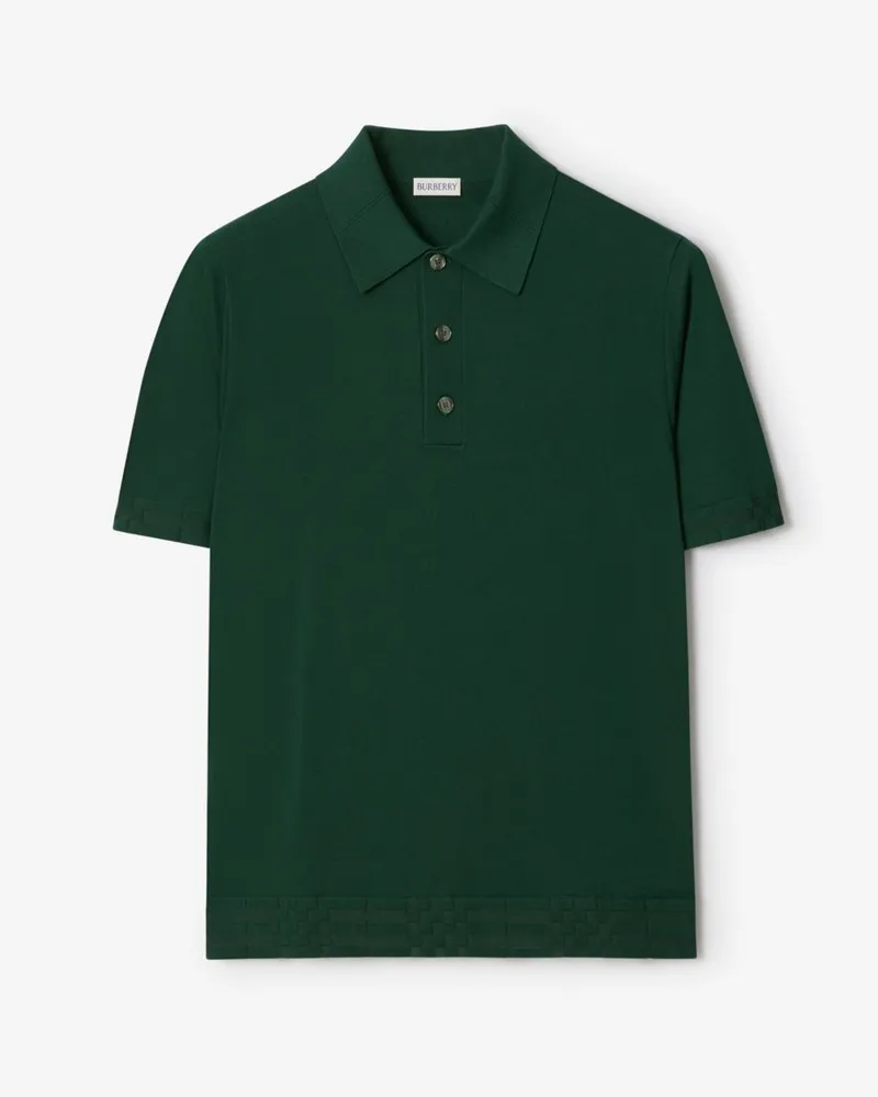Burberry Baumwoll-Poloshirt Dunkelgrün