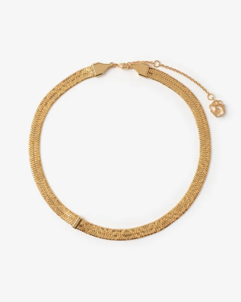 Burberry Halskette mit Check-Gravur Gold