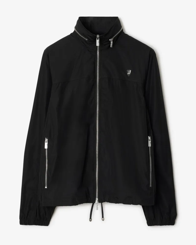 Burberry Nylon-Baumwolljacke Schwarz