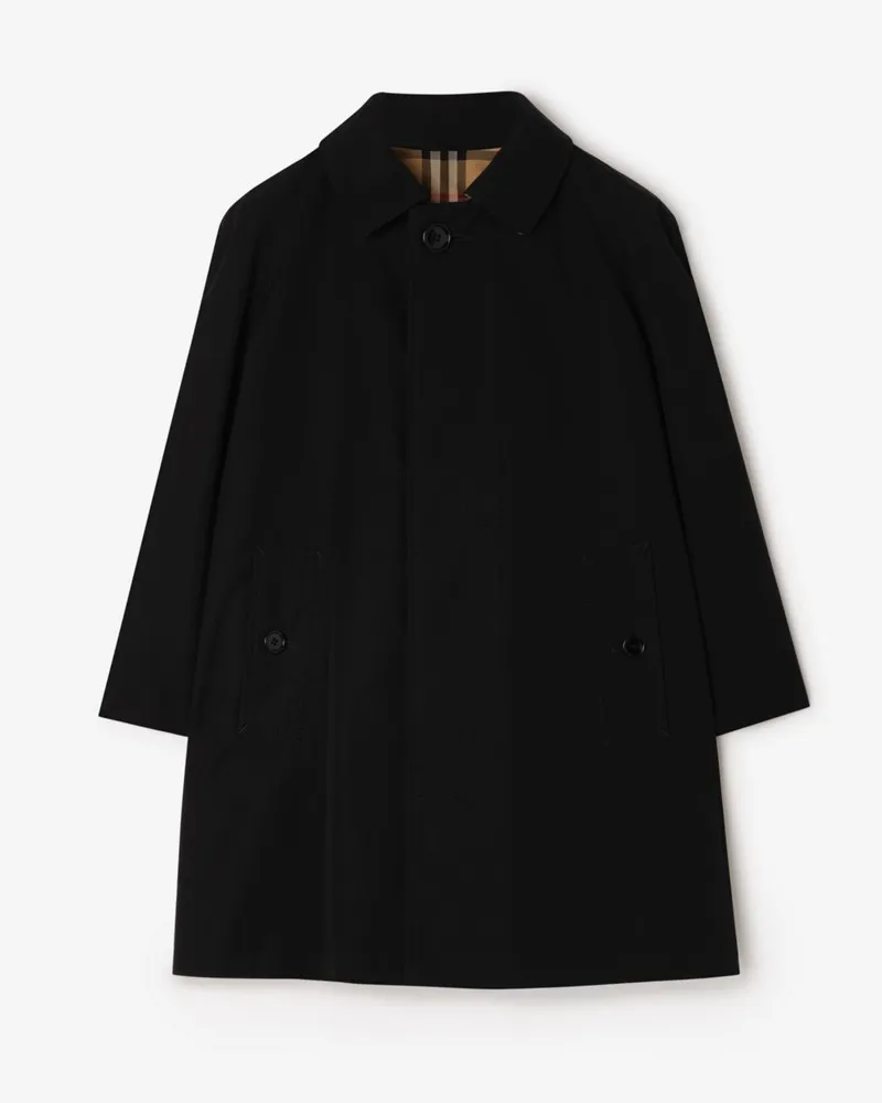 Burberry Car Coat „Camden“ aus Baumwolle , Size Black