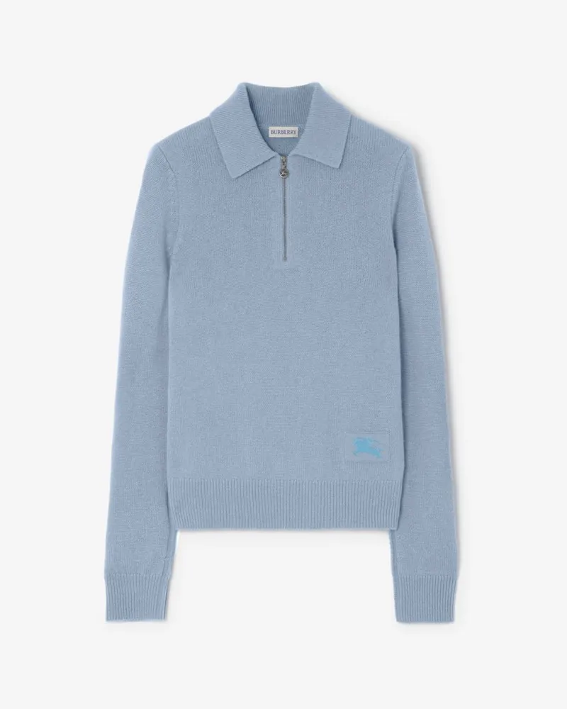 Burberry Langärmeliges Kaschmir-Poloshirt Light