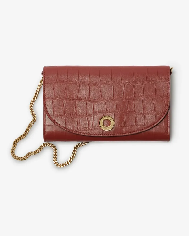 Burberry Brieftasche mit Kettenriemen Rust-braun