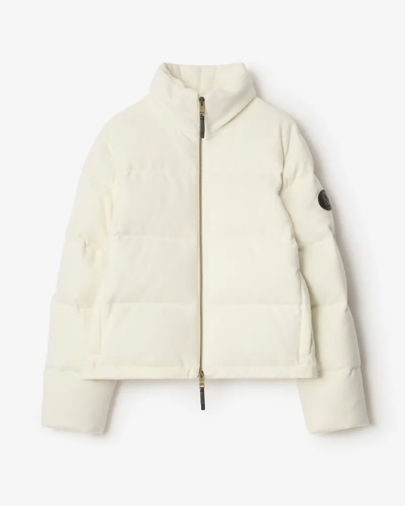 Burberry Wattierte Kaschmirjacke „Ambleside Ice-weiß