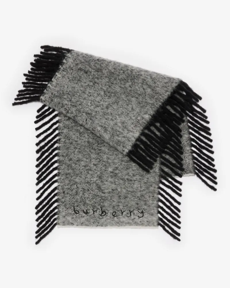 Burberry Schal „Happy“ aus Alpakawollmischung Schwarz