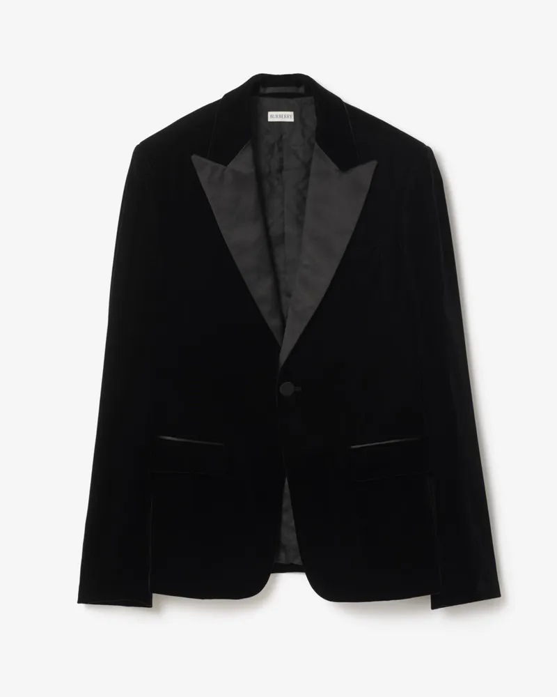 Burberry Smokingjackett aus Samt , Size Black