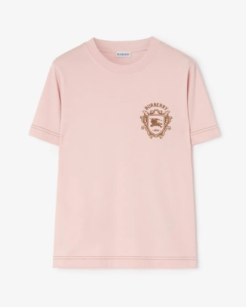 Burberry Baumwoll-T-Shirt mit Ritteremblem , Size Bouquet