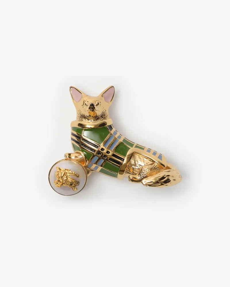 Burberry Brosche in Corgi-Form Gold