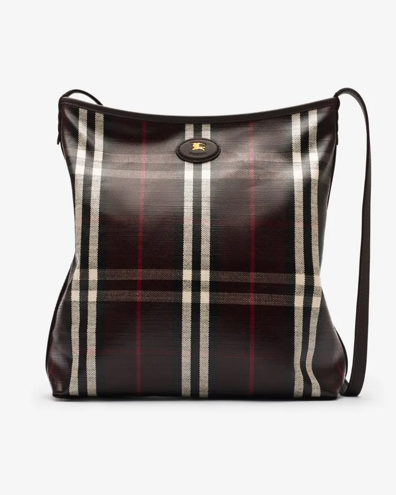 Burberry Kleine Schultertasche „Highlands Mahagonirot