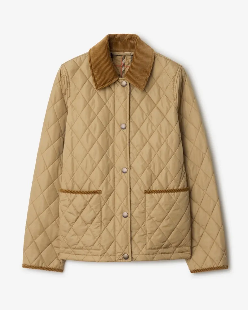Burberry Nylon-Steppjacke , Size Beige