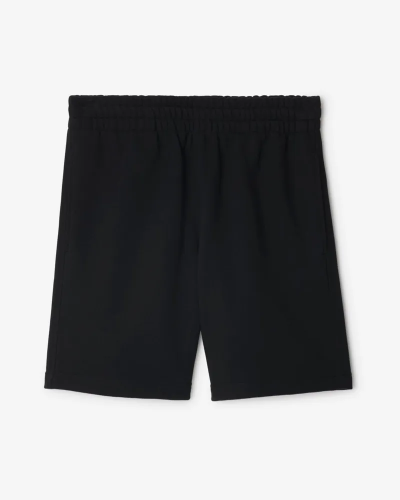 Burberry Baumwoll-Shorts mit Check-Label , Size Black