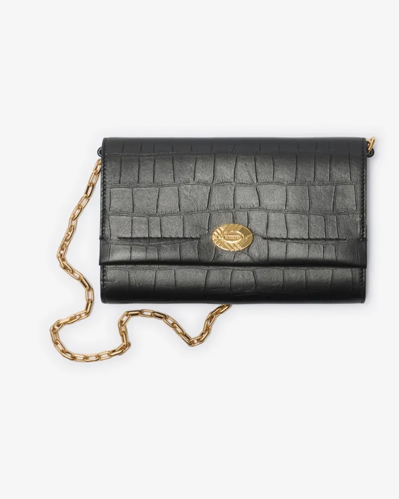 Burberry Brieftasche „Cotswolds“ mit Kettenriemen Schwarz