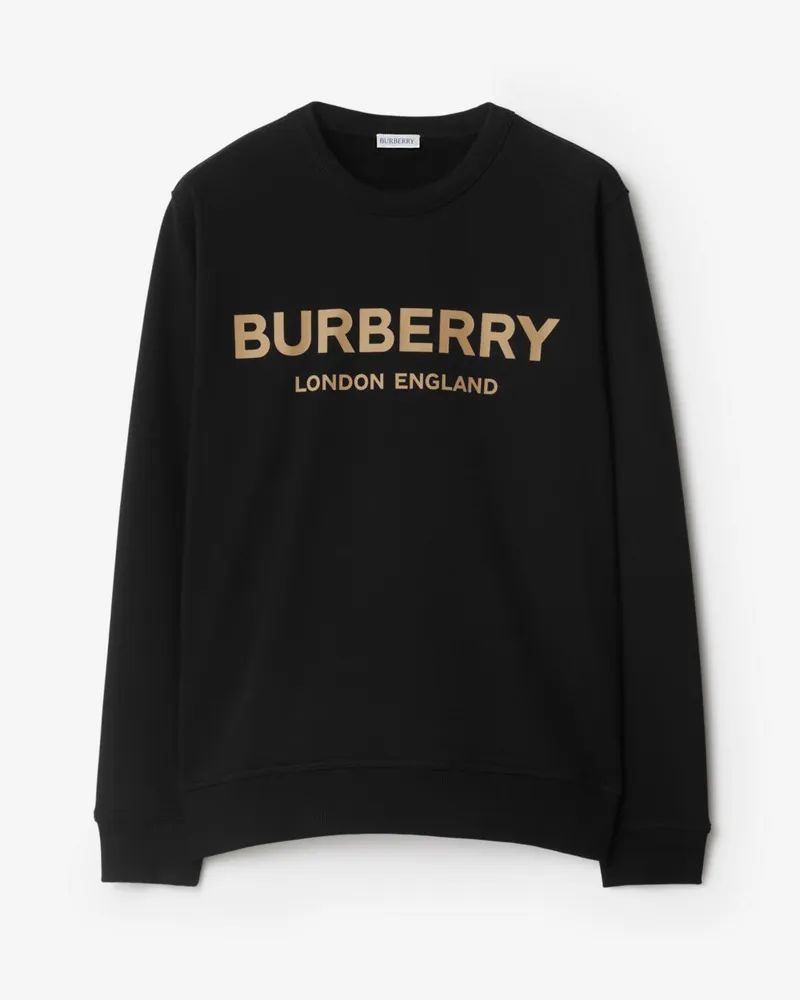 Burberry Baumwoll-Sweatshirt mit Logo Schwarz