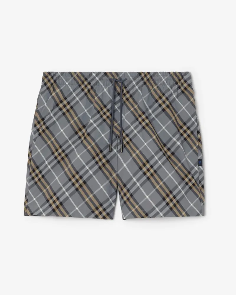 Burberry Schwimmshorts in Check Wave-blau