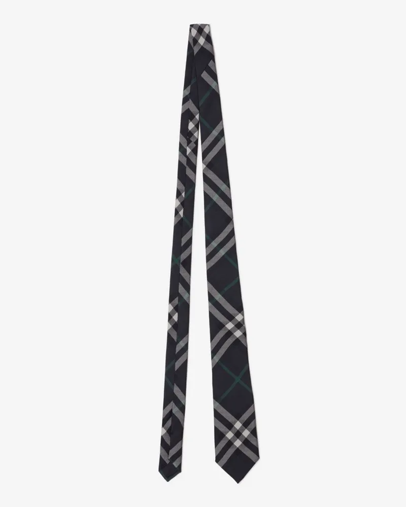 Burberry Seidenkrawatte in Check Anthrazitfarben
