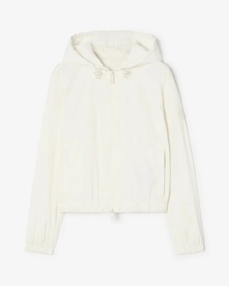 Burberry Kapuzenjacke mit Knight Stamp , Size Seashell-weiß