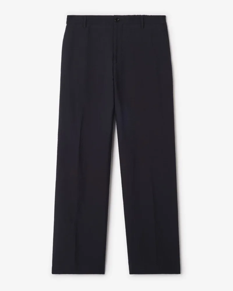 Burberry Elegante Baumwoll-Leinen-Hose , Size Marineblau