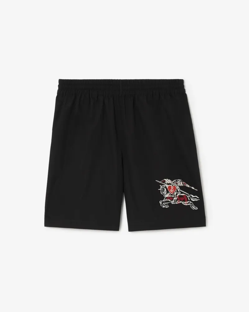 Burberry Baumwollshorts mit Herz-Knight Schwarz
