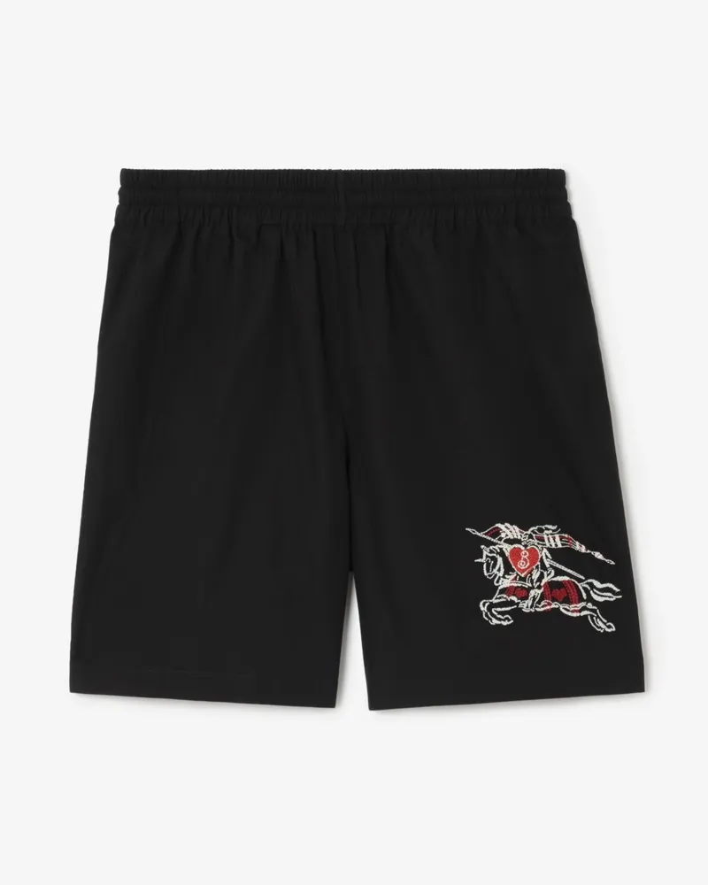 Burberry Baumwollshorts mit Herz-Knight , Size Schwarz