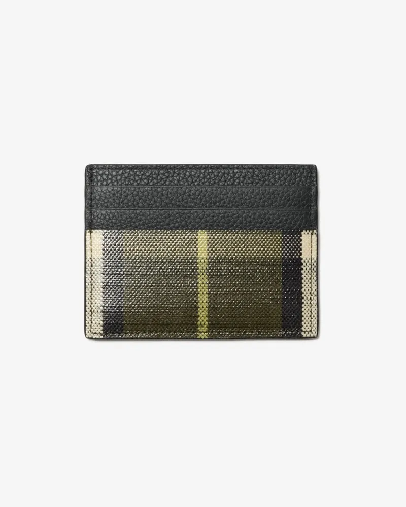Burberry Großes Kartenetui in Check Thicket-grün