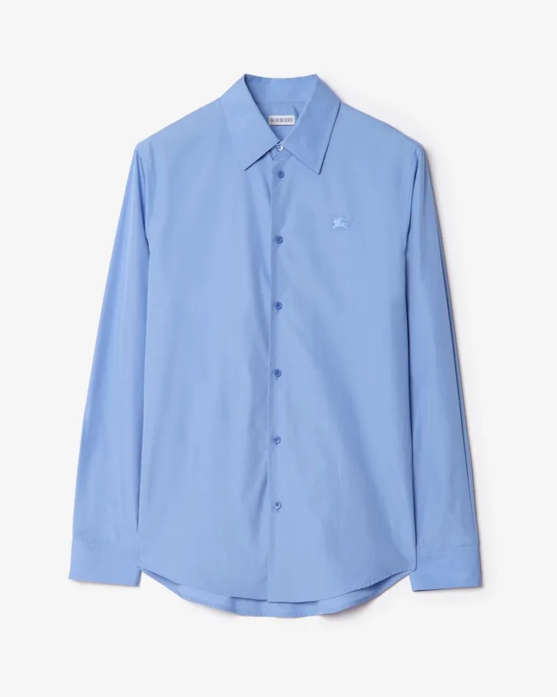 Burberry Klassisches Baumwollpopelin-Hemd , Size Cornflower