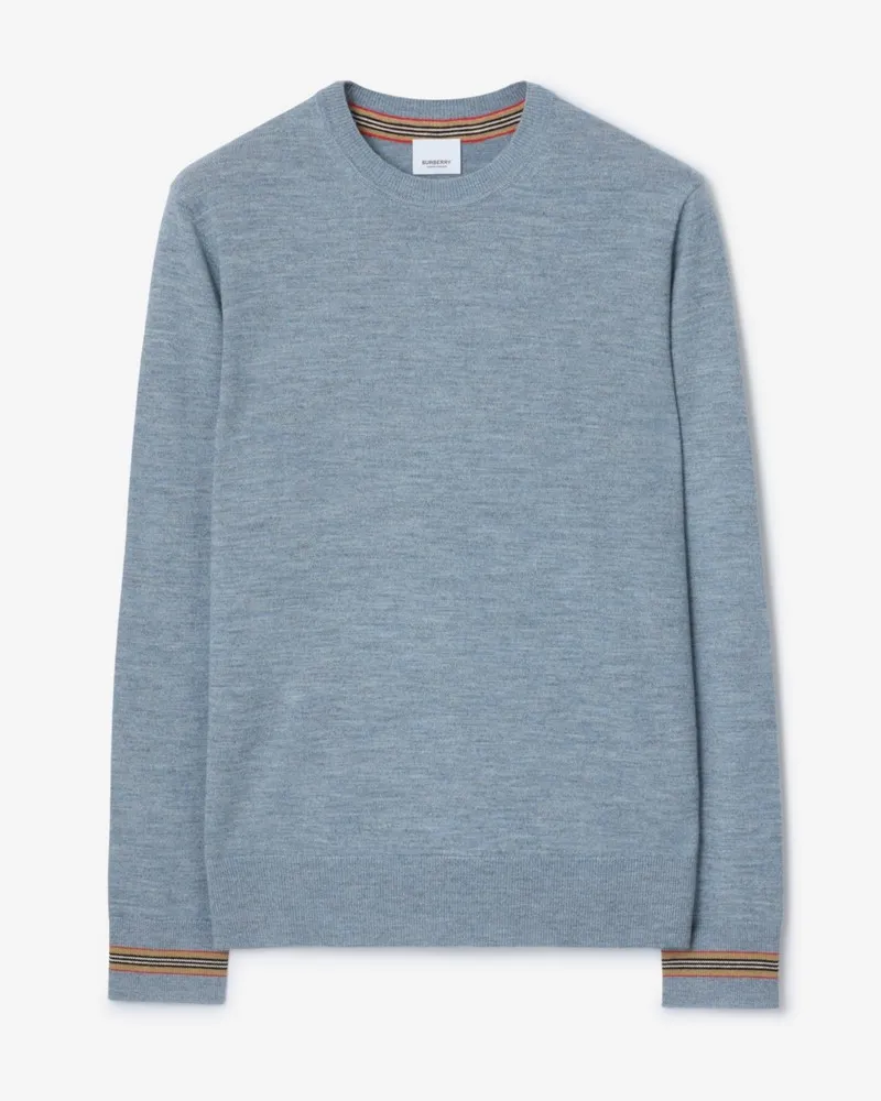 Burberry Wollpullover Mittelblau