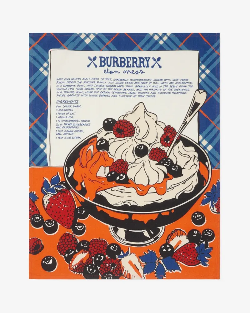 Burberry Geschirrtuch-Set mit kulinarischem Print Knight