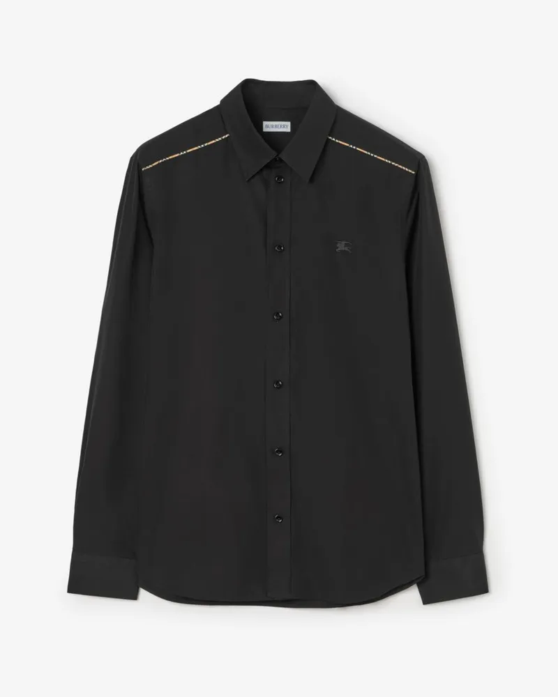 Burberry Klassisches Baumwollhemd Schwarz