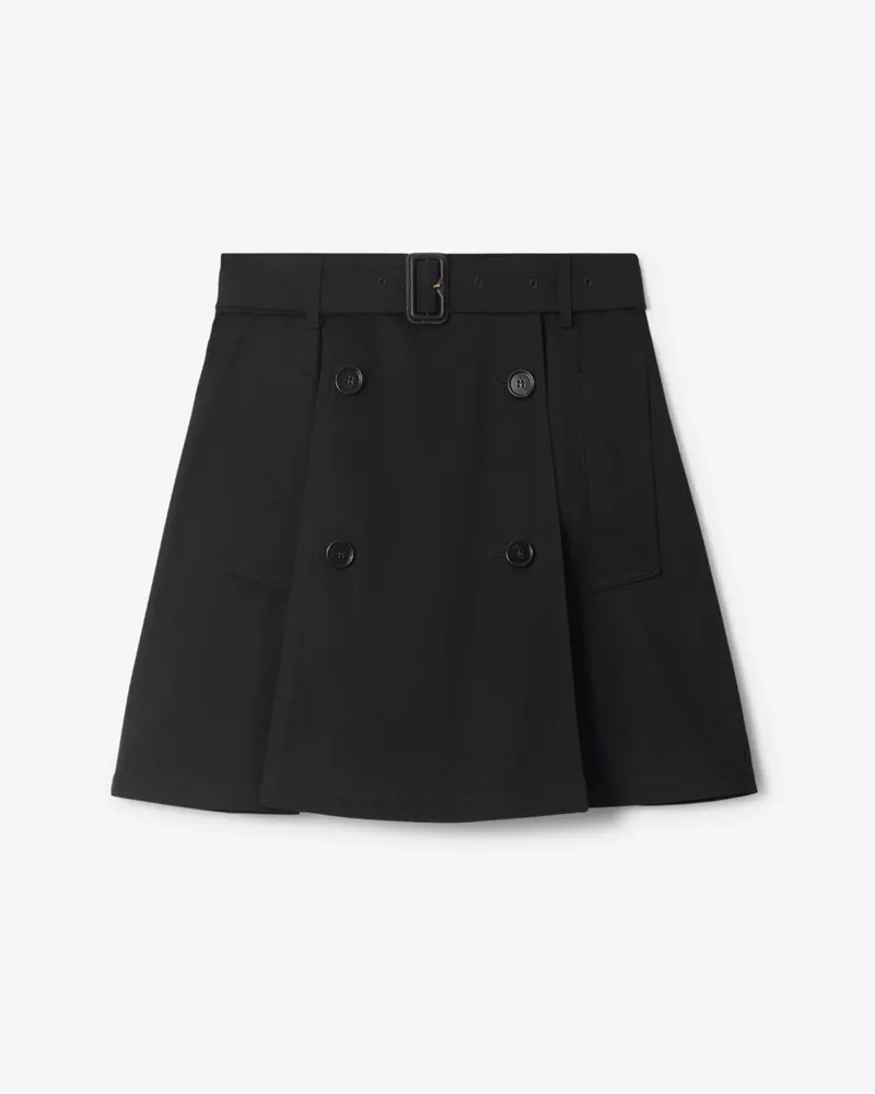 Burberry Mini-Trenchrock aus Gabardine Schwarz