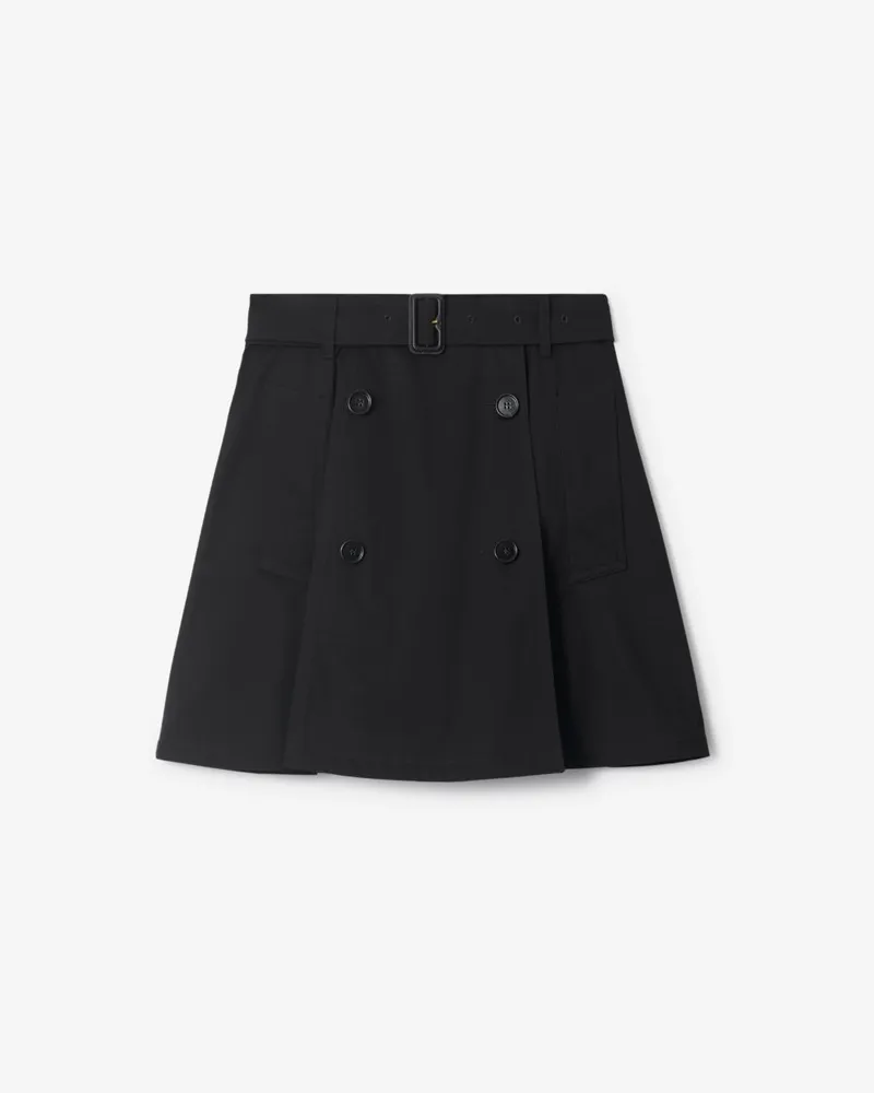 Burberry Mini-Trenchrock aus Gabardine Schwarz
