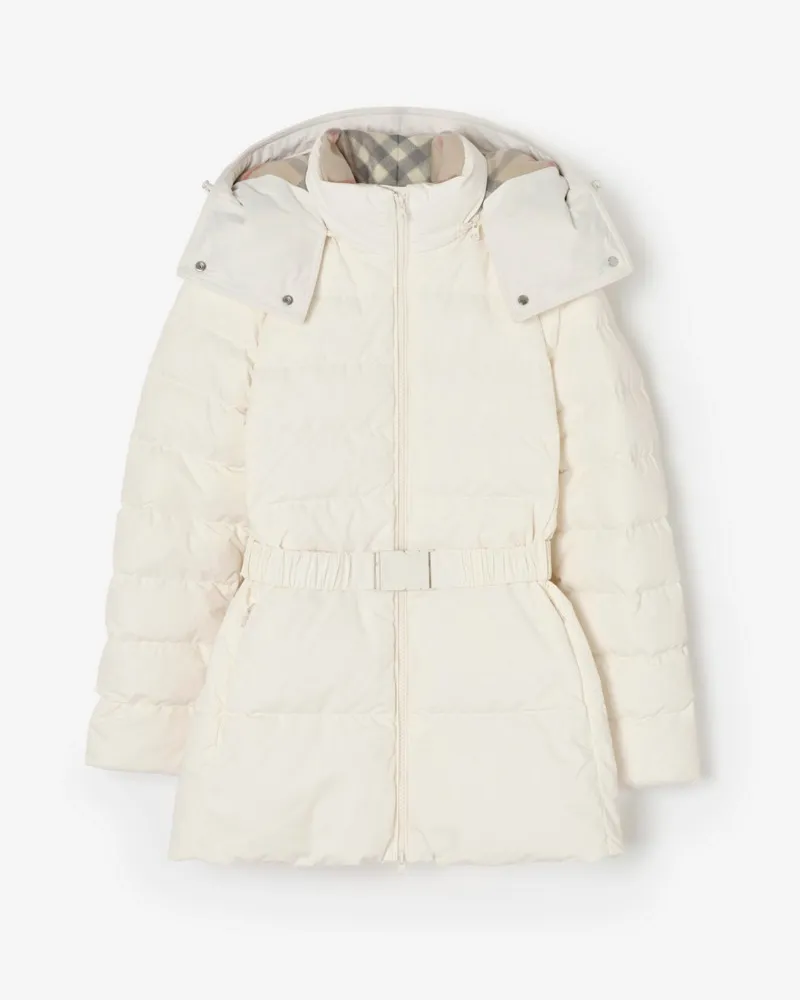 Burberry Kurzer wattierter Nylonmantel mit Kapuze , Size Rain