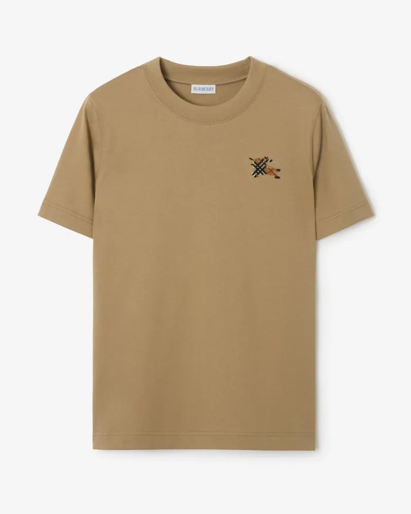 Burberry Baumwoll-T-Shirt mit Logo , Size Sparrow