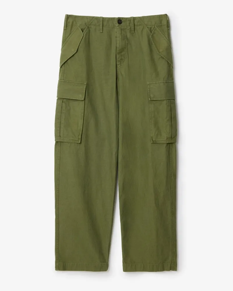 Burberry Baumwoll-Cargohose , Size Pasture-grün