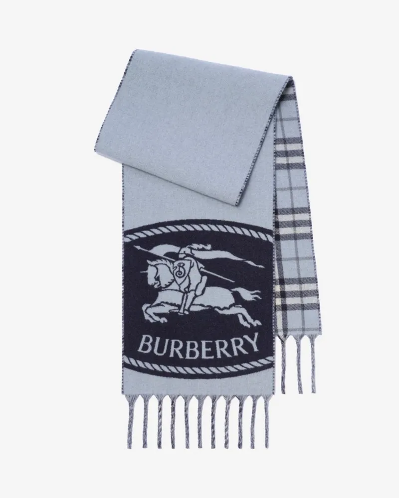 Burberry Wendbarer Schal mit Knight Stamp Bank-blau
