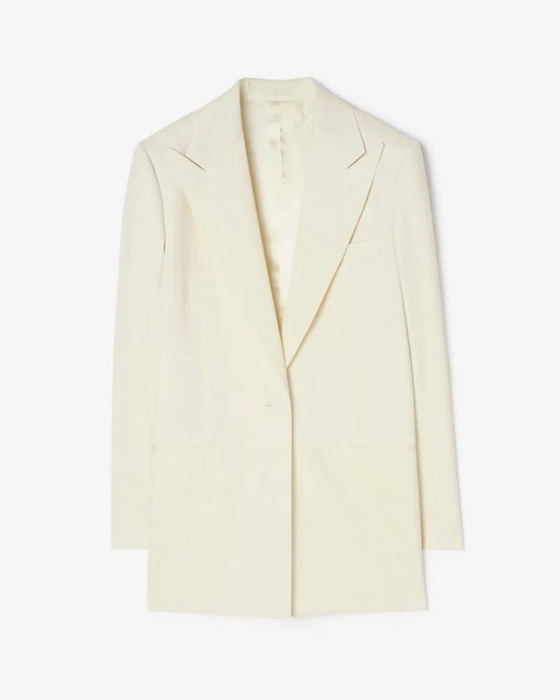 Burberry Wolljackett mit Nadelstreifen , Size Cotton-weiß