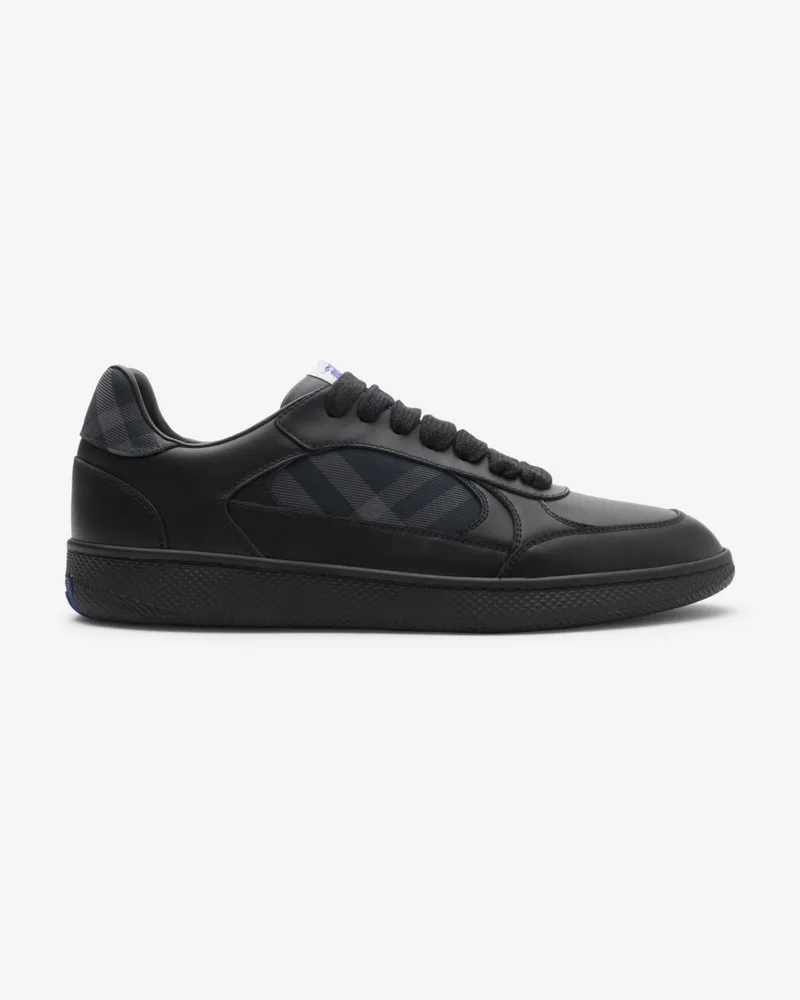 Burberry Sneaker „Terrace“ aus Leder mit Check Schwarz