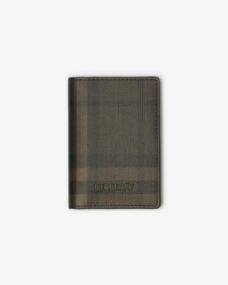 Burberry Faltbares Kartenetui „City“ in Check Dunkelbraun