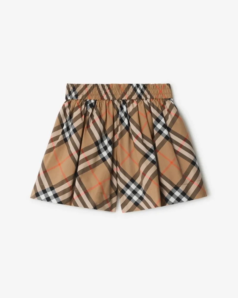 Burberry Baumwollshorts in Check , Size Sand-beige