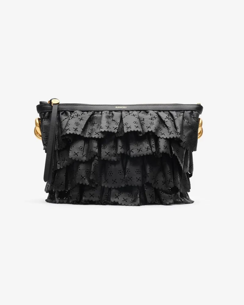 Burberry Rüschen-Tasche im Kleinformat Schwarz