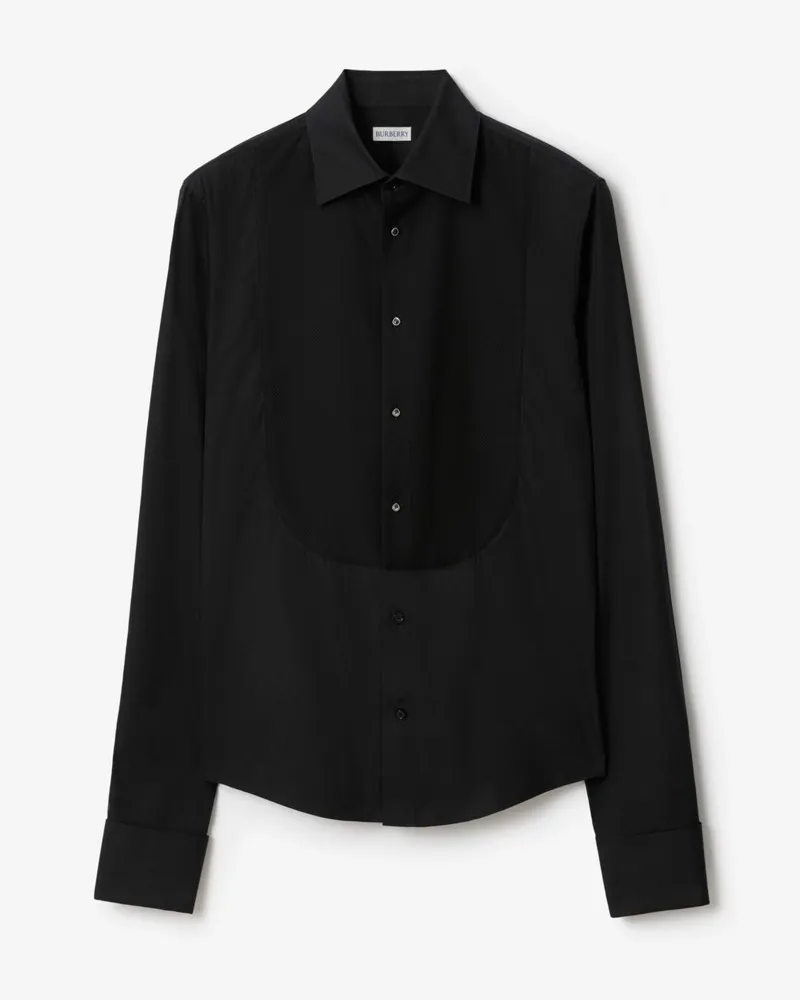 Burberry Schmales Smokinghemd aus Baumwolle , Size Schwarz