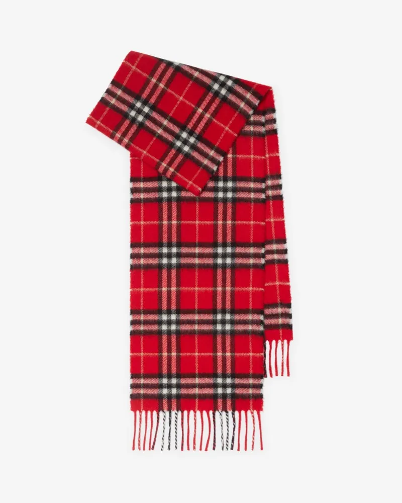 Burberry Kaschmirschal in Check Mohnrot