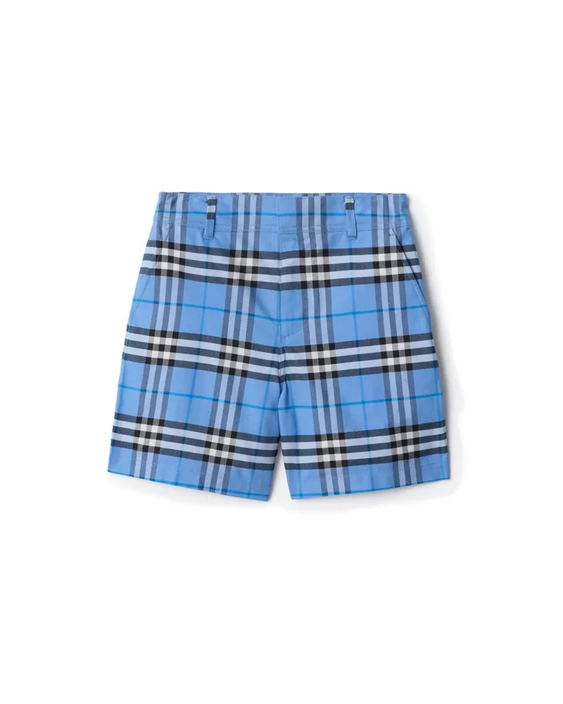 Burberry Oxford-Shorts aus Baumwolle in Check , Size Cornflower-blau